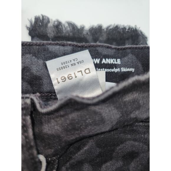 DL1961 Farrow Ankle Jeans Black Leopard Print Women's Sz 26 - Picture 9 of 13